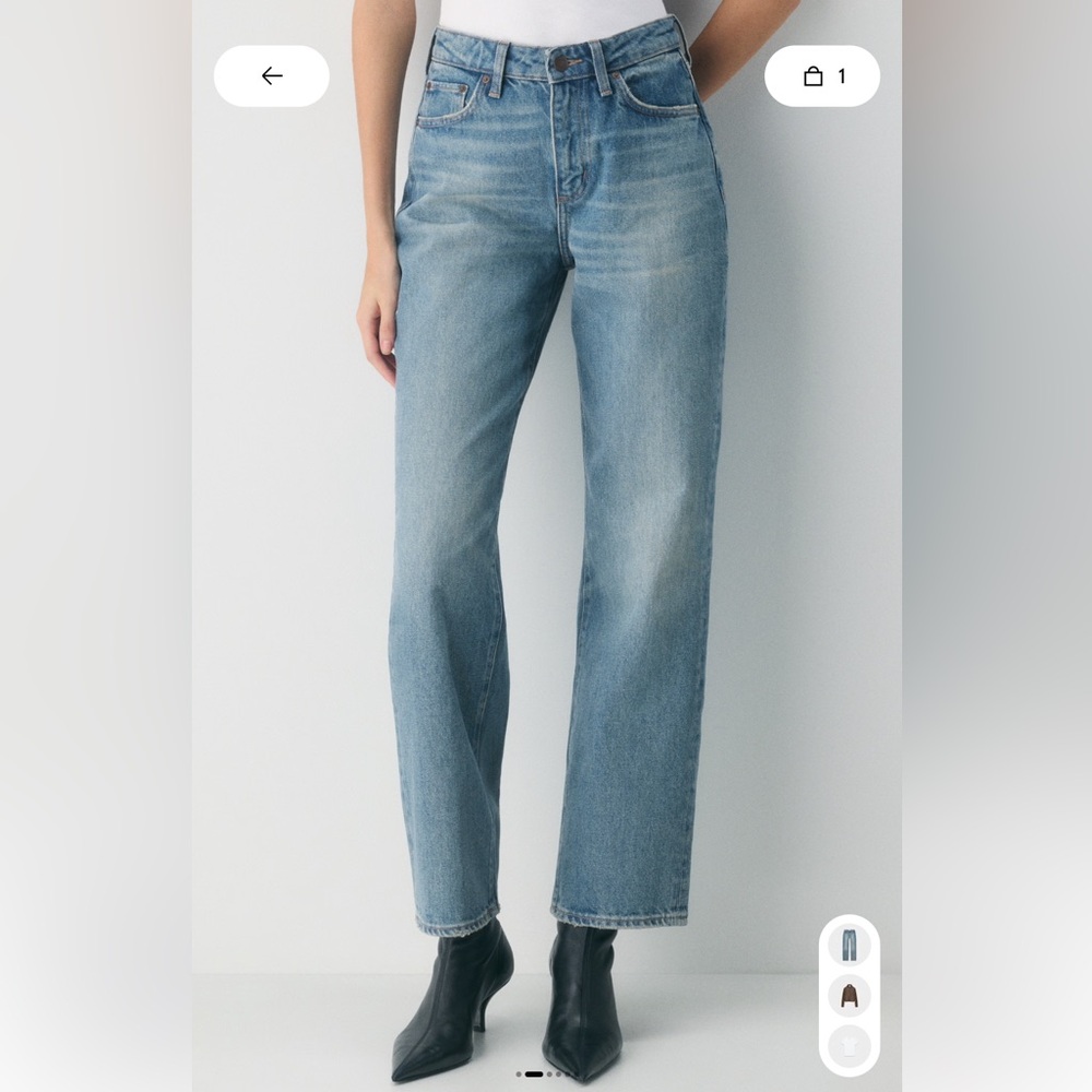 Denim Forum Sadie Relaxed Mid-Rise Straight Jean